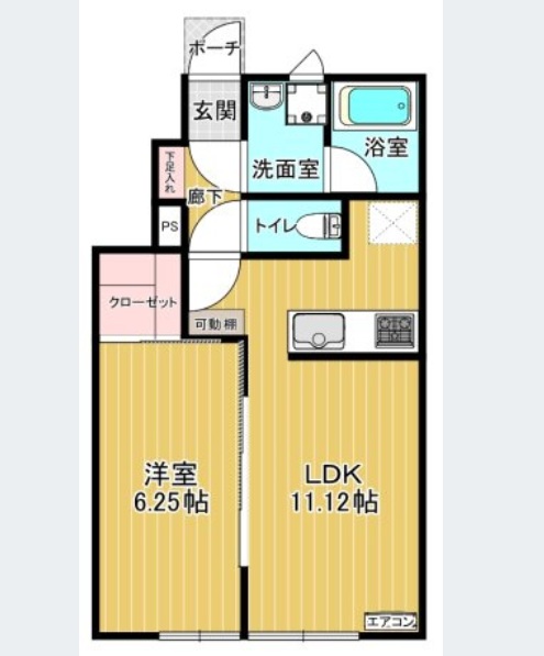 ハピネス ドミ-ルA十和田宅建メイトの間取り写真