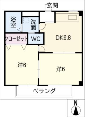 バーディー本町ハイツの間取り写真