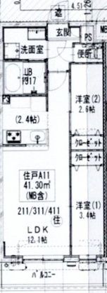 GENOVIA梅島の間取り写真