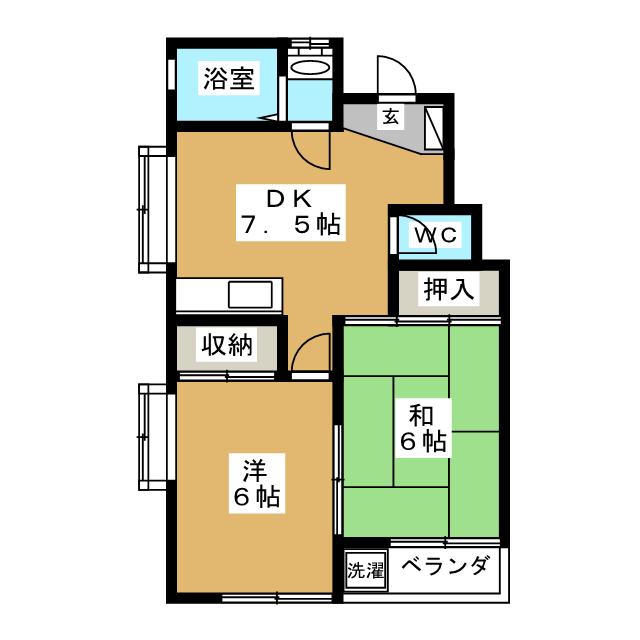 エントピア宮内Aの間取り写真