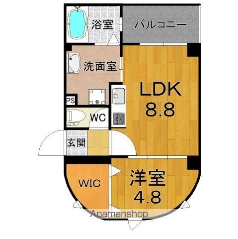 ＪＲ桜井線 天理駅 徒歩4分 6階建 築34年の間取り写真