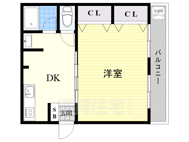 高槻市川西町のマンションの間取り