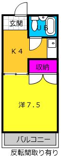 静岡県浜松市中央区篠ケ瀬町（マンション）の賃貸物件の間取り