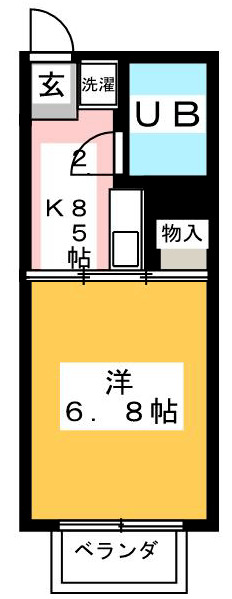 カピースハイツＡ棟の間取り