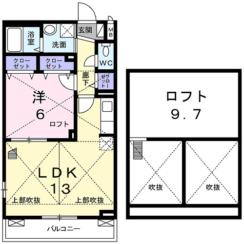 カーサアルドーレIIの間取り