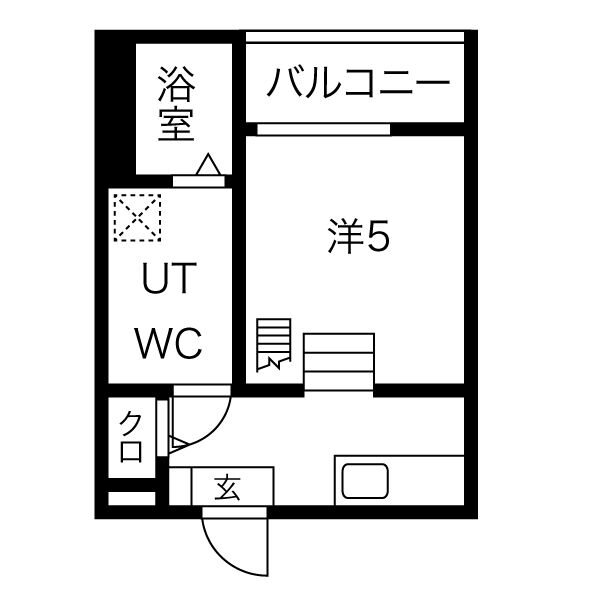 名古屋市守山区新守町のアパートの間取り