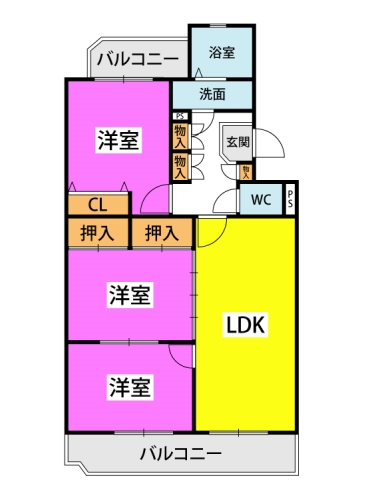 ルミナス城南の間取り