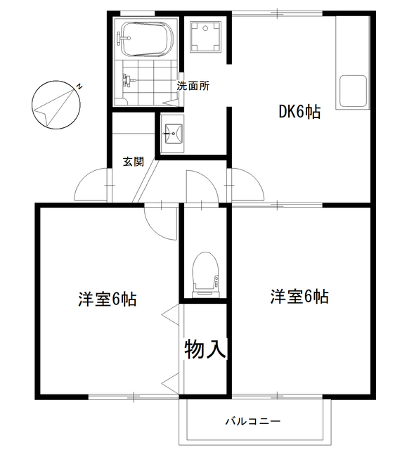 サクラ中央Iの間取り