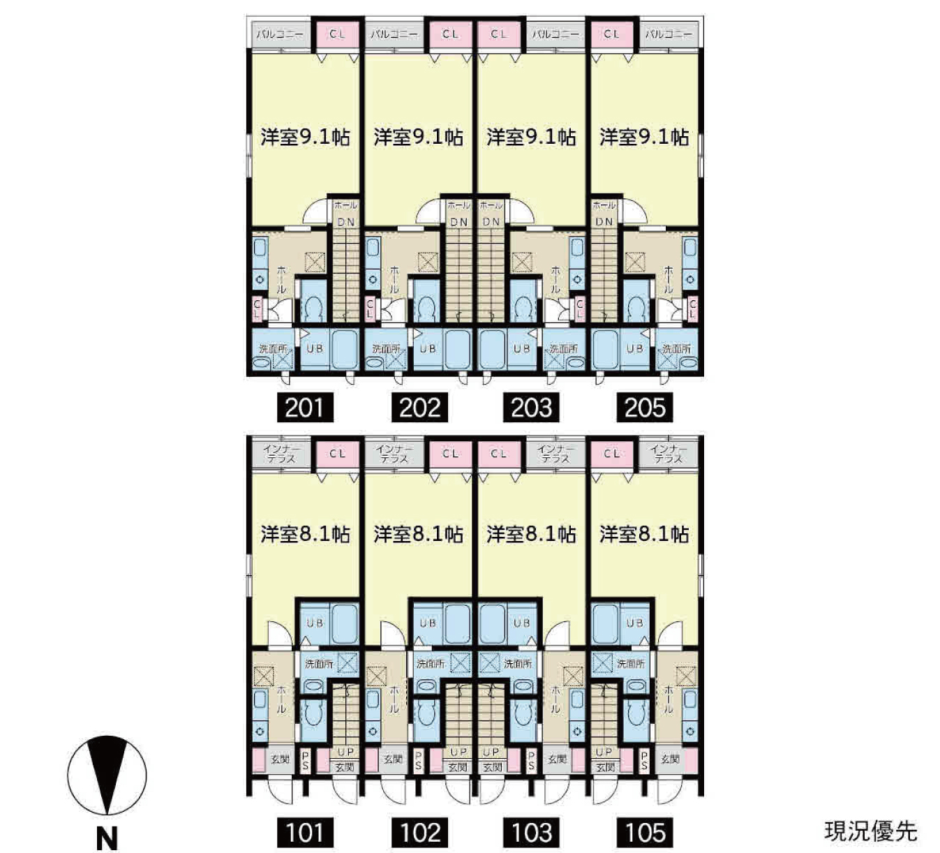 フラワー旭ヶ丘の間取り