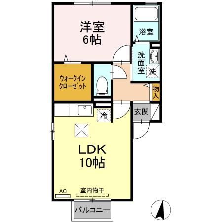 宮城郡利府町加瀬のアパートの間取り