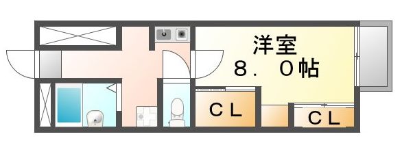 【高松市木太町のアパートの間取り】