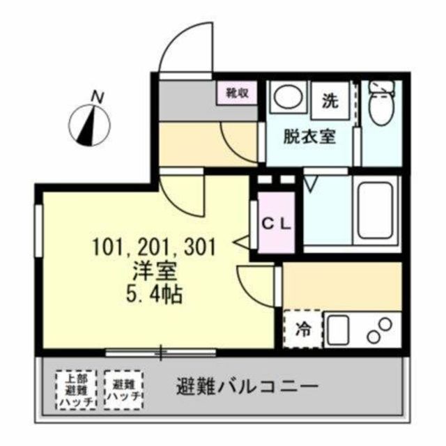 ベイルーム横浜鴨居の間取り