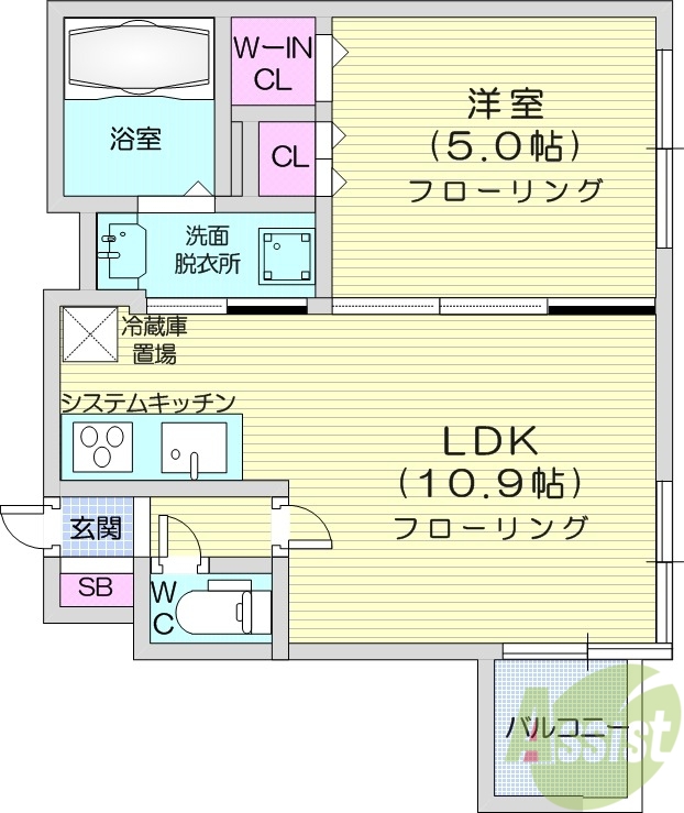 プライマル札幌円山の間取り