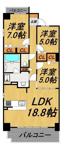 プレサンスロジェ池下駅前の間取り