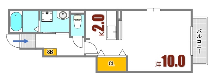 フィオーレB6-21の間取り