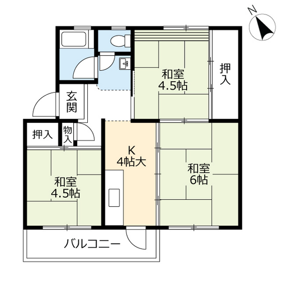 ＵＲ徳力の間取り