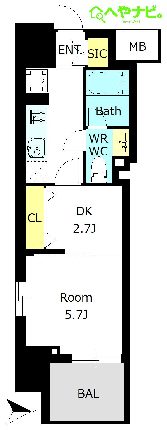 名古屋市東区泉のマンションの間取り