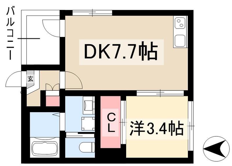 仮称)ハーモニーテラス笠取町三丁目Aの間取り