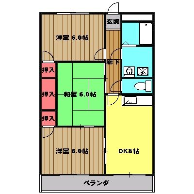 第一パークマンション西原の間取り