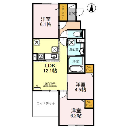 Ｔ’ｓスクエア下鴨の間取り