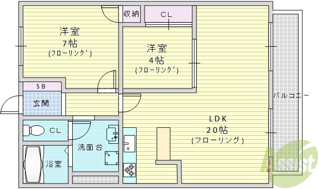 アパルトマン北千里の間取り