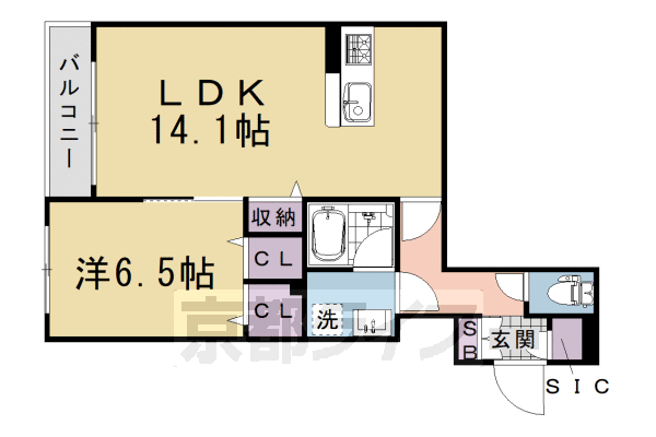 【ＫＡＮＯＮ宇多野の間取り】