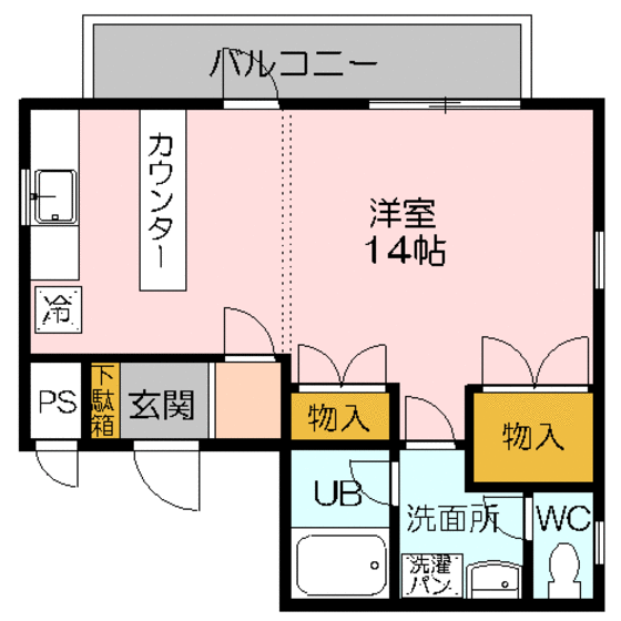 シティハウス内田の間取り