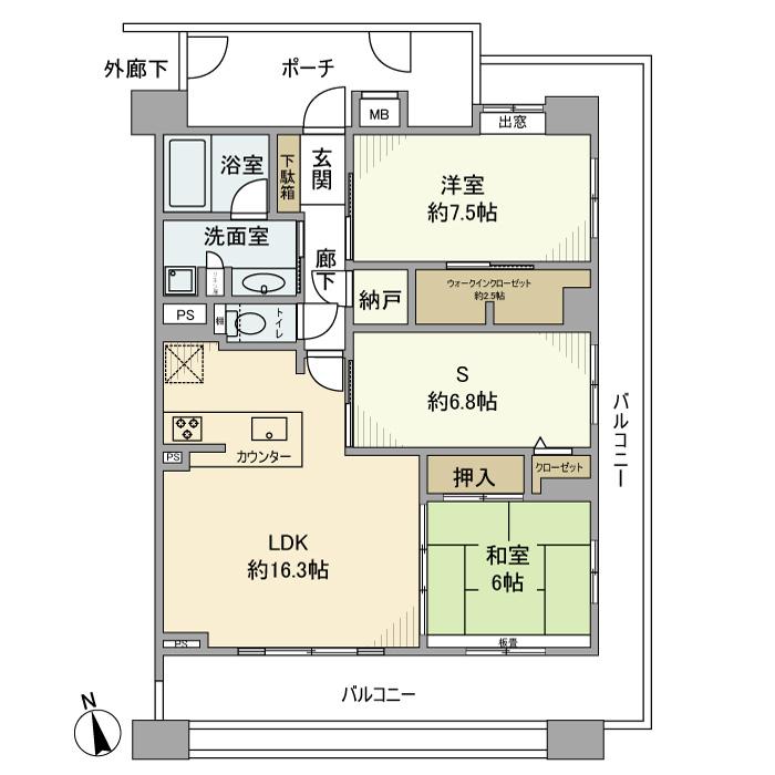 グランシエロ越谷の間取り