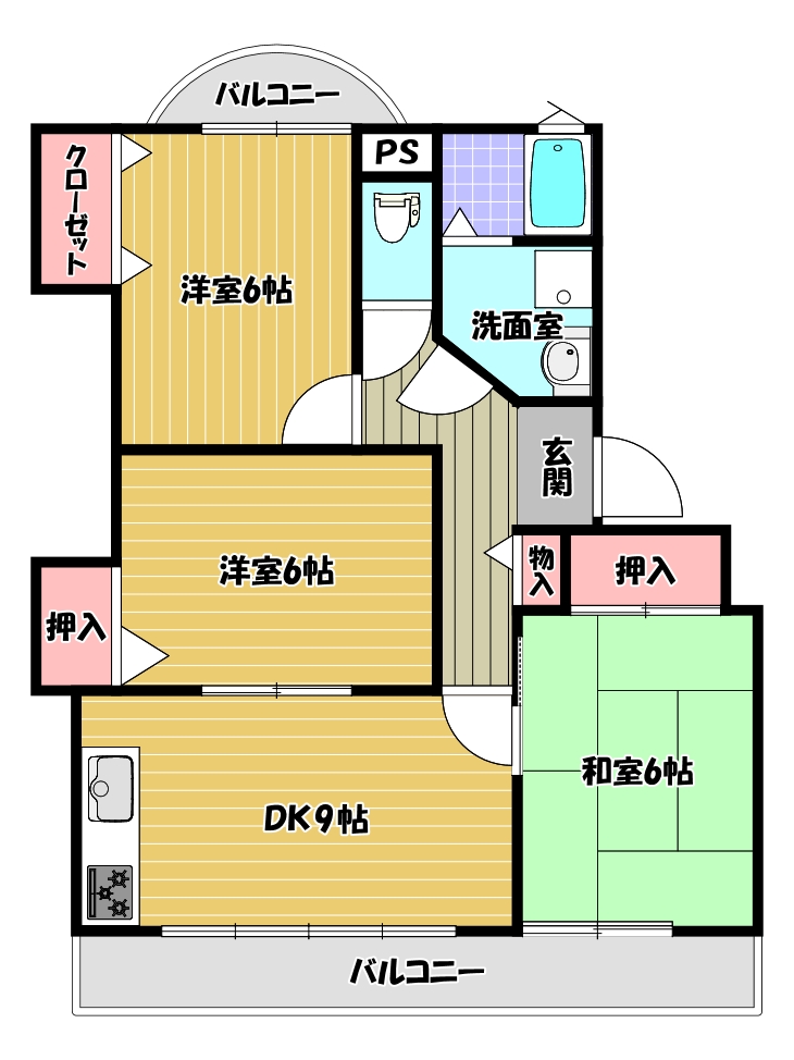 Calm 1st NAKAIの間取り