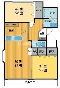 川越市大字扇河岸のアパートの間取り