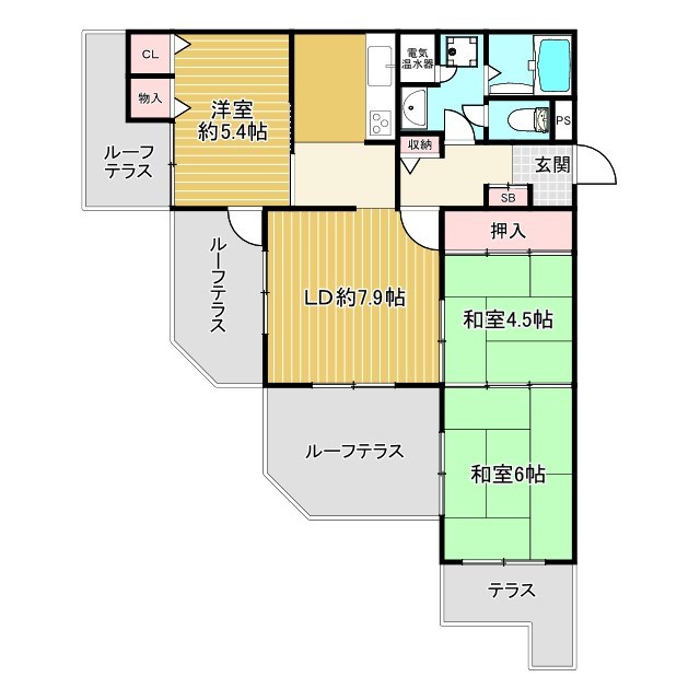 クレセント霞ヶ丘の間取り