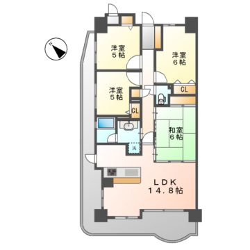 ライオンズマンション吹上の間取り