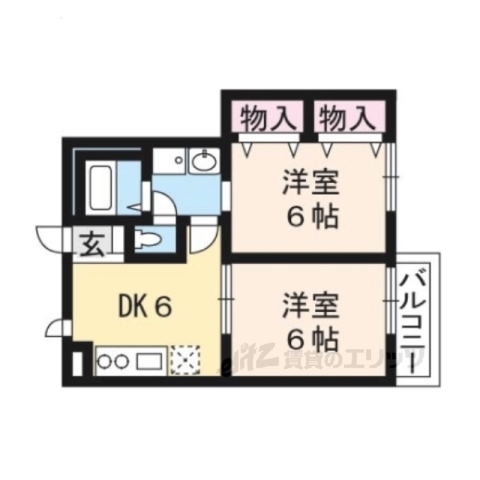 大津市千町のアパートの間取り