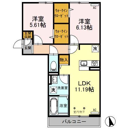 リアルコートＥの間取り