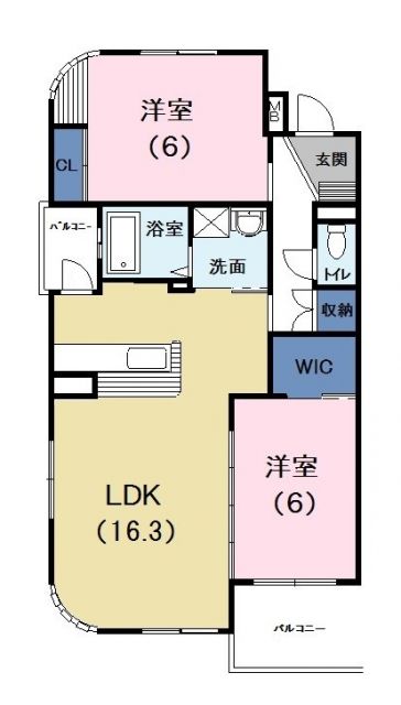 掛川市和光のマンションの間取り