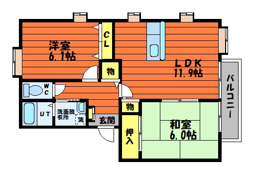 フォブールメールAの間取り