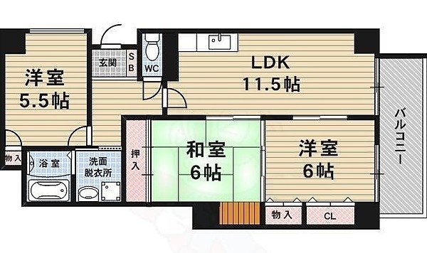 パレスコート二条の間取り