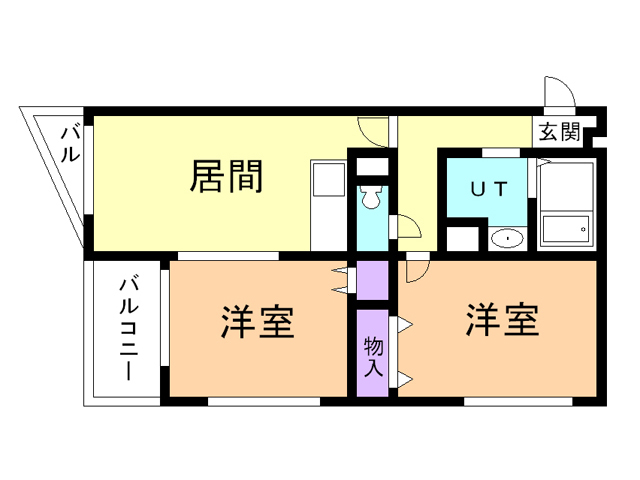 札幌市厚別区厚別南のマンションの間取り