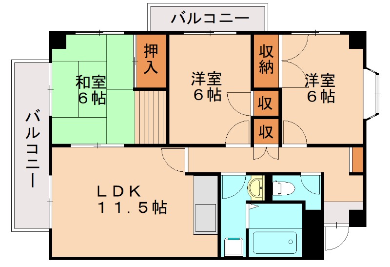 メイプルハイツの間取り