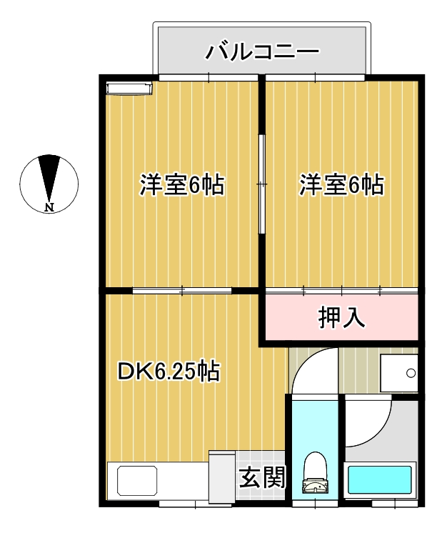 三興アパート(蛇田）の間取り