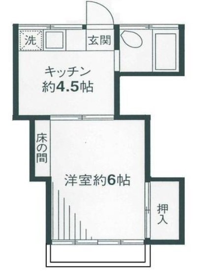 世田谷区南烏山のアパートの間取り