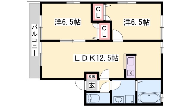 高砂市神爪のアパートの間取り