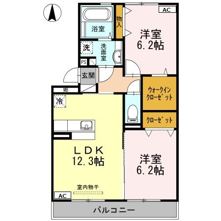 八代市松江町のアパートの間取り