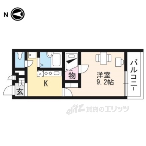 京田辺市三山木中央のマンションの間取り