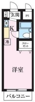 東武野田線 大宮公園駅 徒歩3分 5階建 築36年の間取り写真