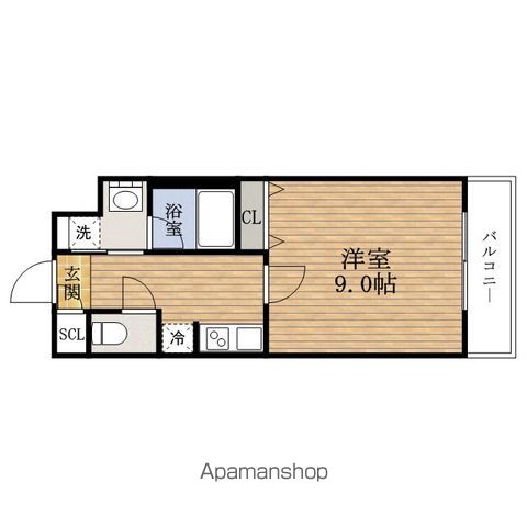 地下鉄御堂筋線 なんば駅 徒歩15分 12階建 築21年の間取り写真