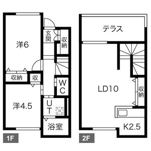 石狩市 2階建 築13年の間取り写真