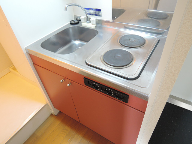 キッチン　電気コンロ2口付