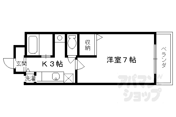 京阪本線 中書島駅 徒歩29分 6階建 築21年の間取り写真