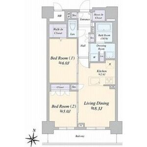 地下鉄東西線 西１１丁目駅 徒歩11分 14階建 築1年の間取り写真